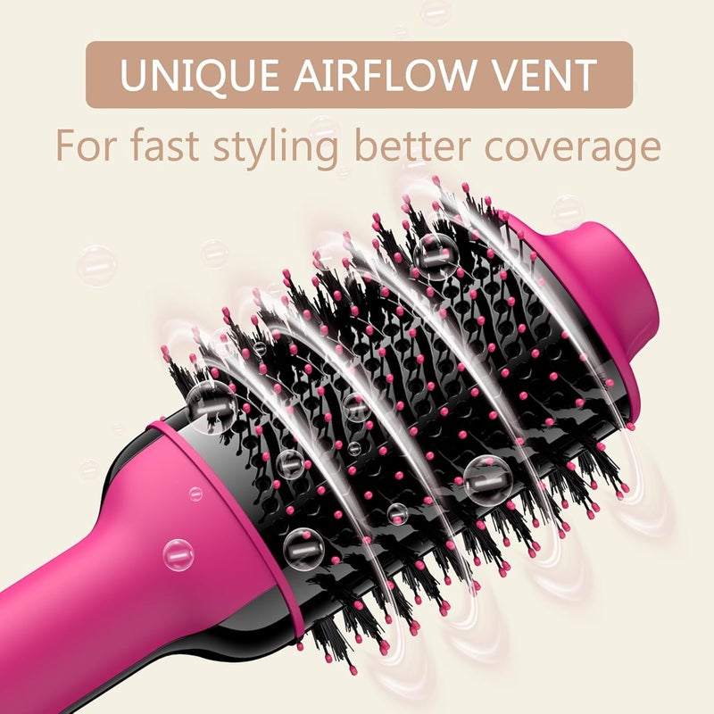 Umeely Hair Dryer Brush Blow Dryer in One, Upgraded 4 in 1 Hair Dryer and Styler Volumizer with Negative Ion Anti-frizz Ceramic Titanium Barrel Hot Air Hair Straightener Brush - Image 3